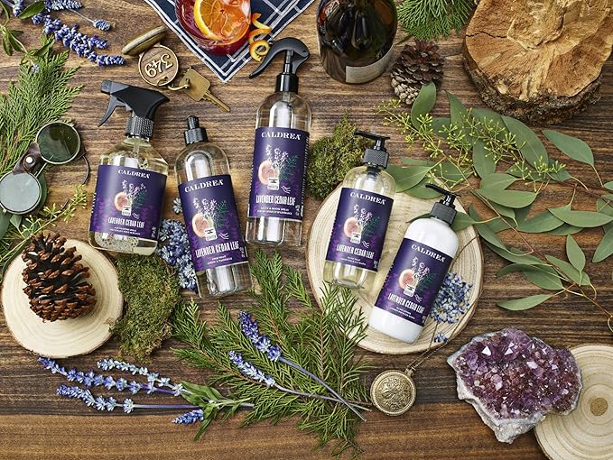 Caldrea Multi-surface CounterTop Spray Cleaner, Made With Vegetable Protein Extract, Lavendar Cedar Leaf Scent, 16 Oz