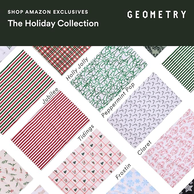 GEOMETRY Christmas Kitchen Towels - Quick Dry Microfiber Cloth Dish Towels for Kitchen Drying - Premium Quick Dry Towel - Clara Tea Towel