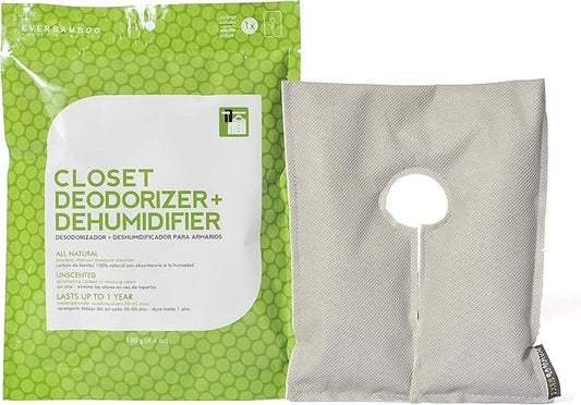 Ever Bamboo Closet Deodorizer & Dehumidifier w/Natural Bamboo Charcoal (130 g)