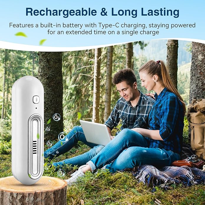 Qualirey Chemical Free Shoe Deodorizer for Sneaker, Daily & Strong Mode Shoe Odor Eliminator for Bags, Boot