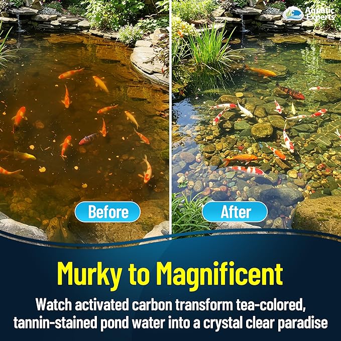 Aquarium Carbon Pad – Cut‑to‑Fit Carbon Infused Filter Pad Media for Crystal Clear Fish Tanks and Ponds, 3/8"–1/2" Thick (10.5 Inch Width, 72 Inch Long)