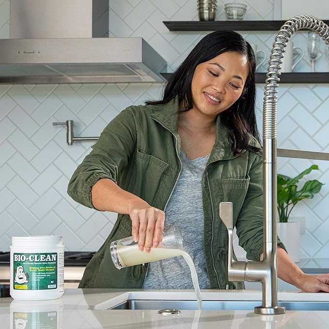 Bio-Clean Drain Septic 2# Can Cleans Drains- Septic Tanks - Grease Traps All Natural and 100% Guaranteed No Caustic Chemicals! Removes fats Oil and Grease, Completely Cleans Your System.