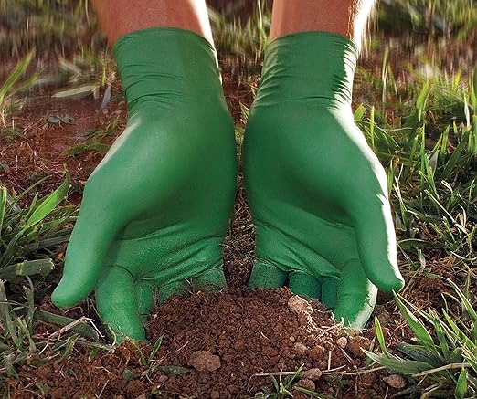 SHOWA 6110PF Sustainable EBT Latex-Free, Powder-Free, Nitrile Disposable Single Use Safety Gloves, 4 Mil, 9.5" Length, X-Large (1 Box) (Pack of 10)