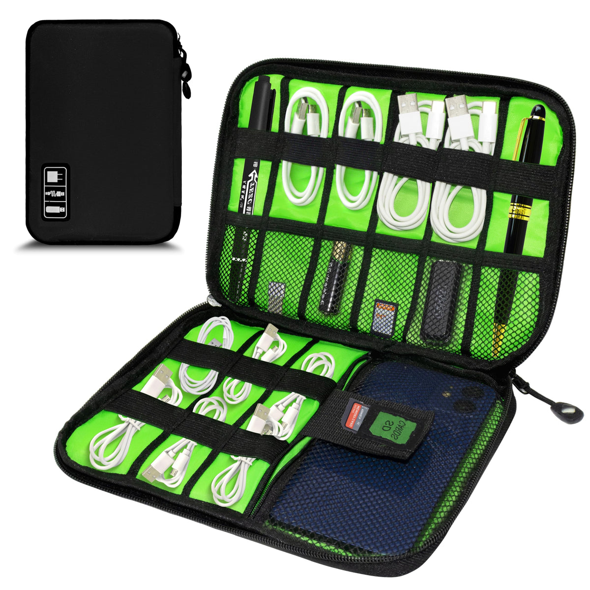 Electronics Organizer,Travel Cord Organizer Pouch - Image 1