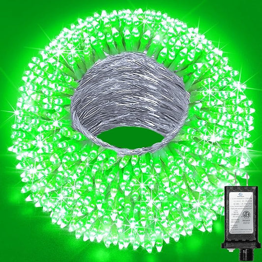 240ft Outdoor Christmas Lights, 750 LED Super Long String Lights 12 Modes & Timer Memory, Dimmable Outsite Waterproof Light Strings for Xmas Tree Garden Wedding Party Holiday Decorations Green