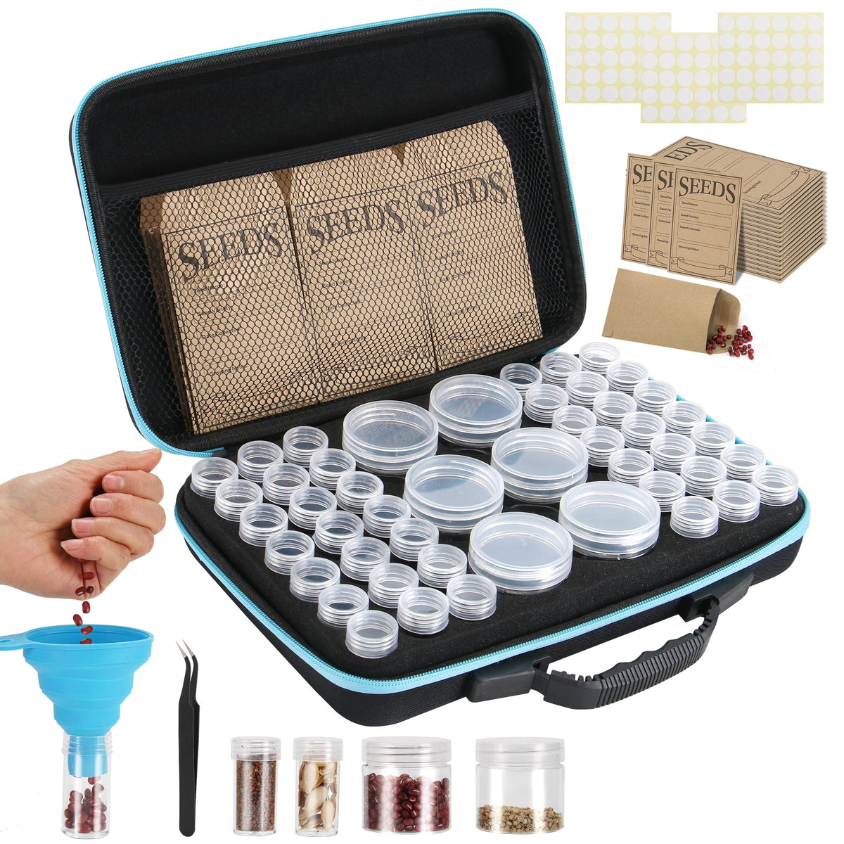 48 Slots Seed Storage Organizer Box, Garden Vegetable - Image 1