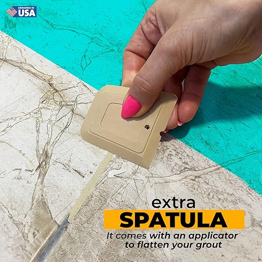 Tile Grout Repair Kit - Premixed and Ready to Use for Kitchen Tiles, Shower & Bathroom Grout, Waterproof Formula - Warm Beige (250g - 8,8oz - 0.55 lb)