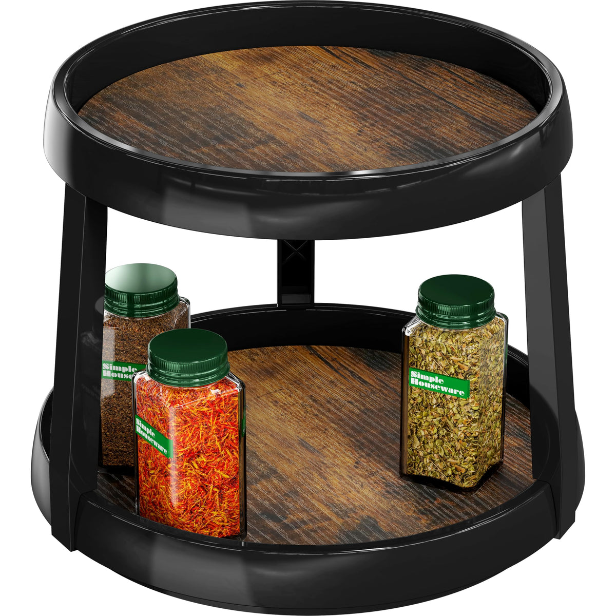 Simple Houseware 2-Tier Lazy Susan Spice Organizer, 10-Inch - Image 1