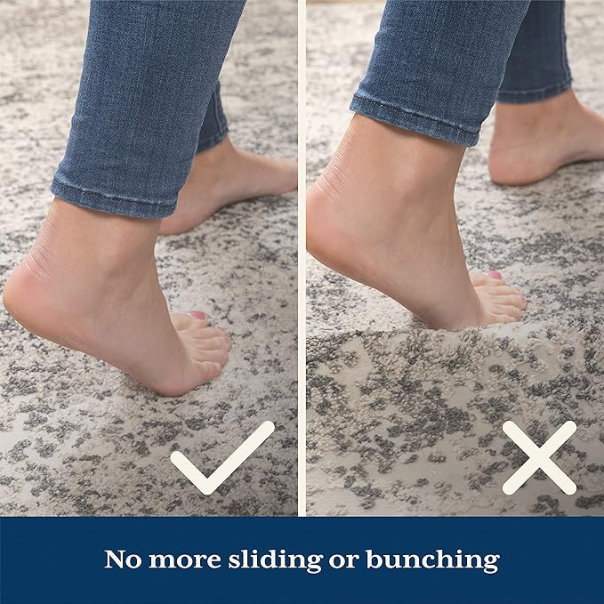 Veken 4x6 Ft Rug Pad Gripper for Hardwood Floors, Non Slip Black Rug Pads for Area Bedroom Rugs, Thick Rug Grippers for Tile Floors, Under Carpet Anti Skid Mat, Keep Your Rugs Safe and in Place