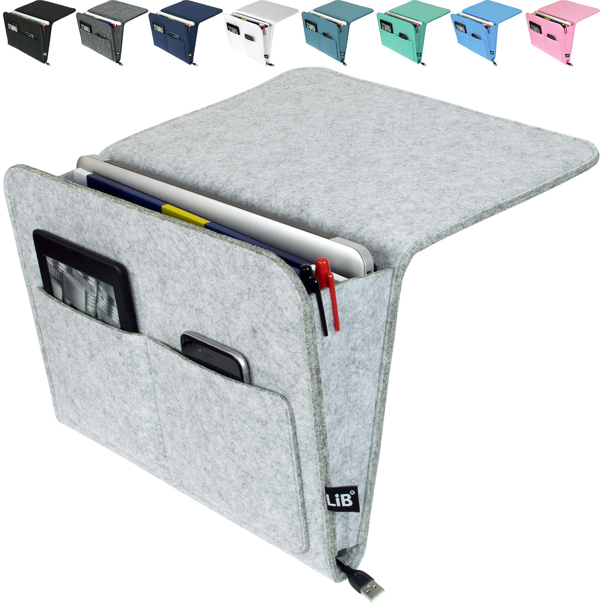 Lib Bedside Caddy, Original Design | Large Size 9.5" x 13.5" | - Image 1