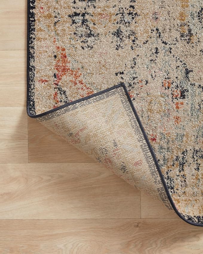 Loloi Jocelyn Collection JOC-07 Khaki/Multi 5'-5" x 7'-6" .38" Thick Area Rug