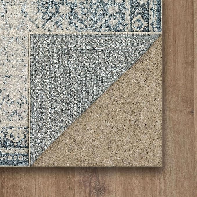 Mohawk Home Cassandra Abstract Ornamental Denim Blue 2' 11" x 5' Area Rug Perfect for Living Room, Dining Room, Office