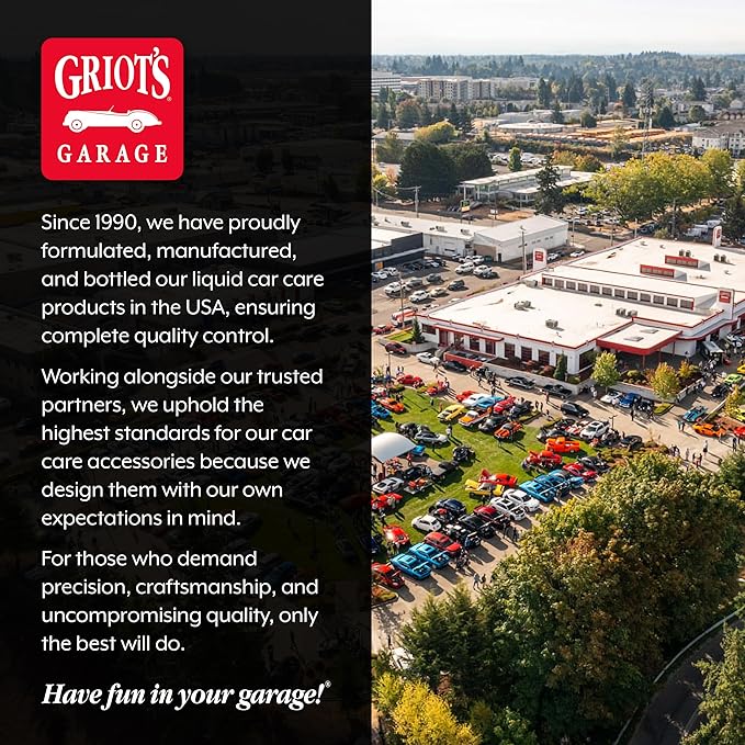 Griot's Garage Anywhere Wash Kit, Vehicle Cleaning Supplies, Includes Rinseless Wash, 16 Oz, Secondary Bottle, 25 Oz, Microfiber Plush Edgeless Wash Cloths, Set of 2