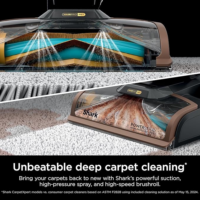 Shark Carpet Xpert Hair Pro with Stain Striker, Upright Carpet, Area Rug & Upholstery Cleaner, Carpet Shampooer, 4 Tools, Copper, EX301