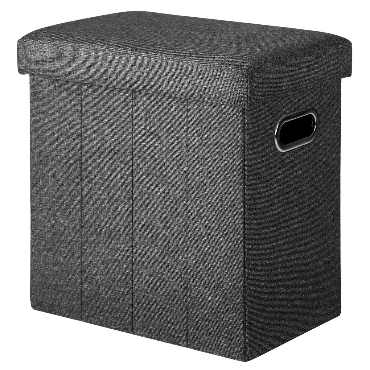 COSYLAND Collapsible Fabric Ottoman Footrest with Storage - Image 1