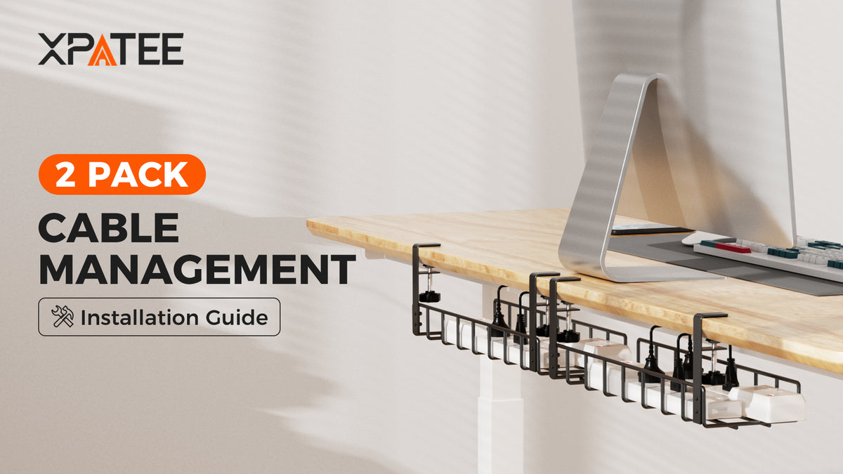 2 Pack Cable Management Under Desk Tray, 31.4" No Drill - Image 8