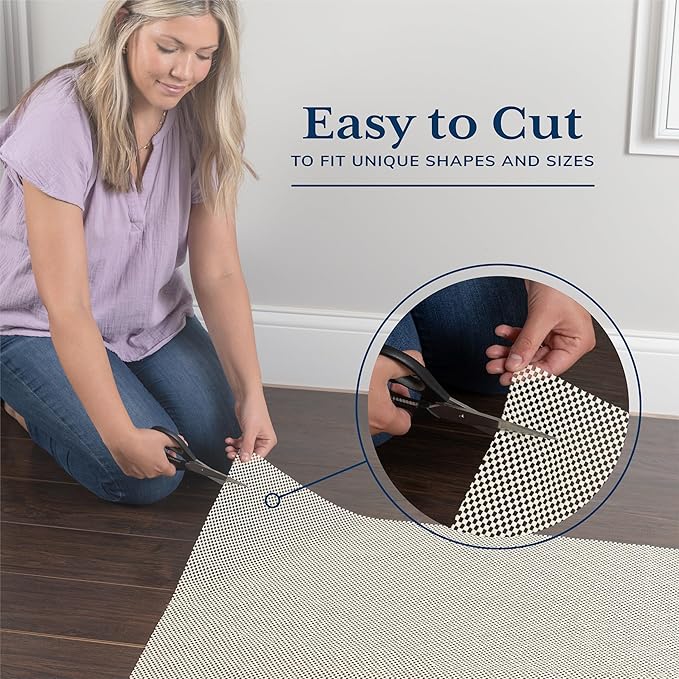 Veken 11x15 Ft Rug Pad Gripper for Hardwood Floors, Non Slip Rug Pads for Area Rugs, Thick Rug Grippers for Tile Floors, Under Carpet Anti Skid Mat, Keep Your Rugs Safe and in Place