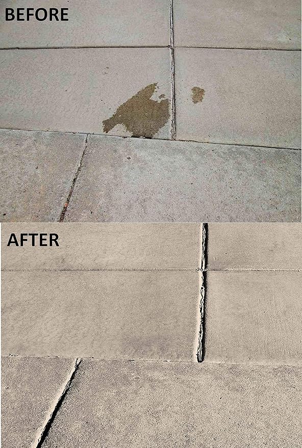 Concrete Oil Stain Remover Eco-Friendly Bio-Remediates and Removes Oil & Grease Stains on Concrete and Asphalt Driveways, Garages, Pavers, Patios, Parking Lots and Streets(10 Oz)
