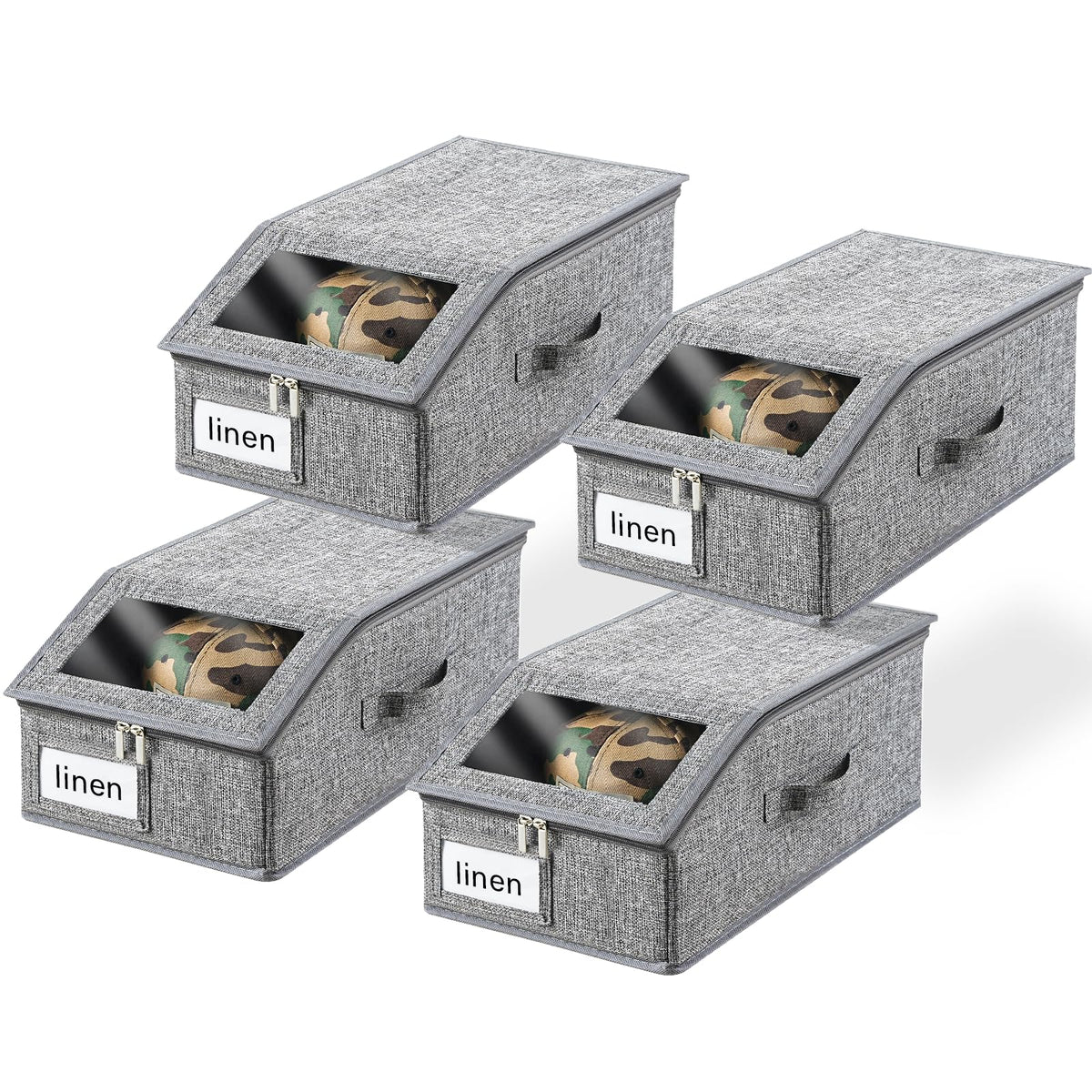4 Pack Stackable Hat Organizer for Baseball Caps | Home Organization - Image 1