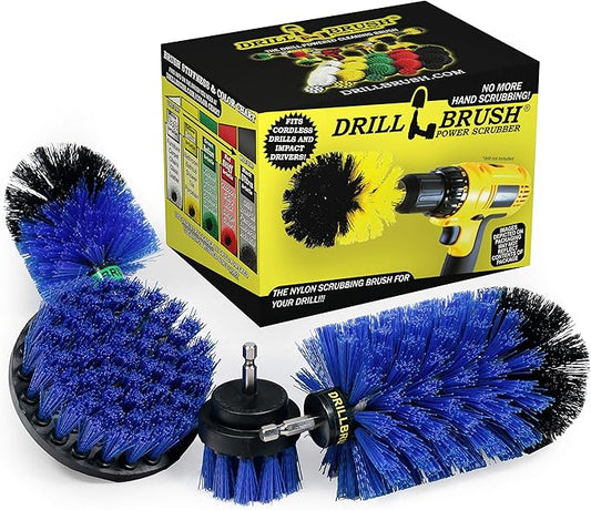 Drillbrush 4 Piece Bundle - Add a Mini Original Brush to Our 3 Piece Marine Drill Brush Scrubbing Kit