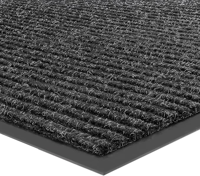 Front Door Mat, Heavy Duty Indoor Outdoor Doormat for Entryway, 72" x 24" Low Profile Outdoor Mats for Home Entrance, Stain and Fade Resistant Welcome Mat for High Traffic Area, Black