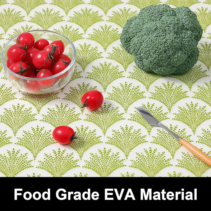 Cooyes Shelf Liners for Kitchen Cabinets, Refrigerator Liners Waterproof & Oil-Proof Kitchen Cupboard Liner Drawer Mats EVA Material Non Adhesive Fridge Liner for Shelves（11.8" W x 360" L）