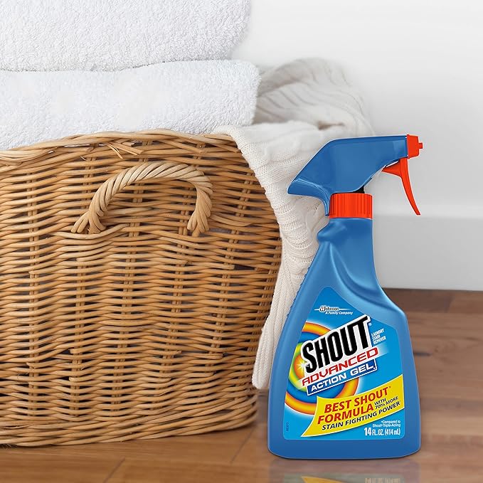 Shout Advanced Laundry Stain Remover Gel for Clothes Laundry,Breaks down stubborn,dried-in,and tough stains - 22oz Spray,Packaging May Vary,(Pack of 6)