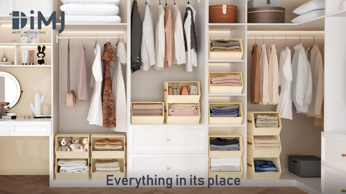 Stackable Closet Organizers and Storage Bins, Open Front Closet - Image 8