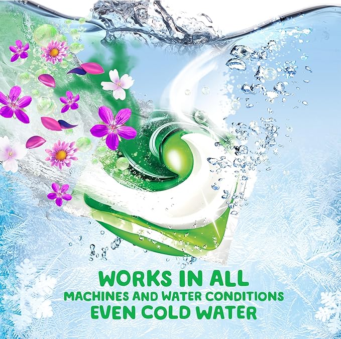 Gain Flings Laundry Detergent Pacs, 42 Count, Moonlight Breeze Scent, 3 in 1 HE Detergent Pacs with Oxi Boost and Febreeze