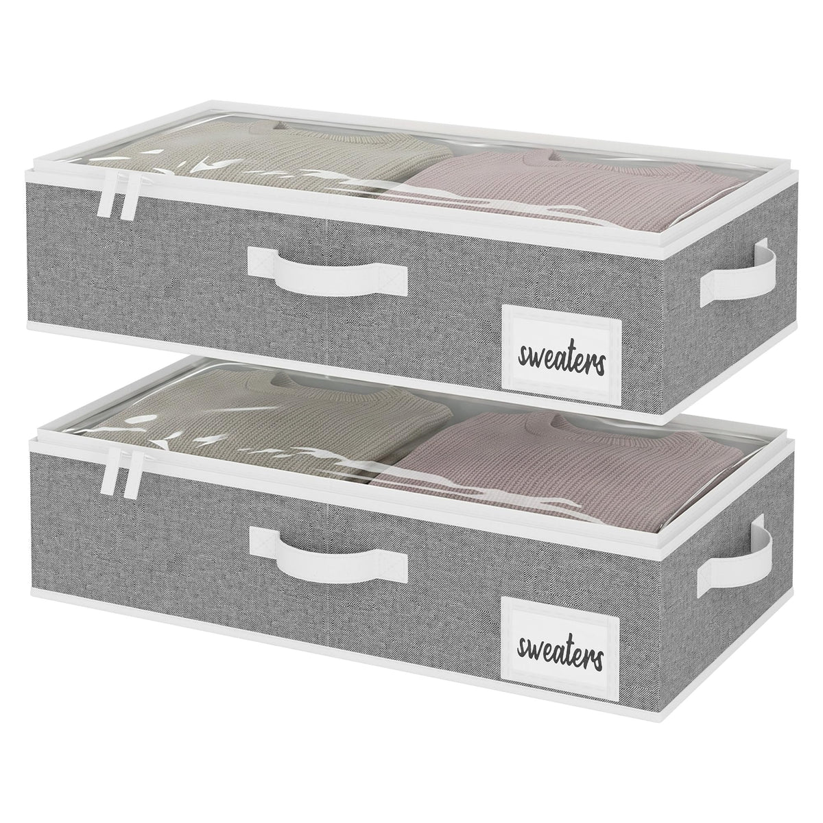 StorageWorks 5 Inch Low Profile Under Bed Storage Containers - Image 1
