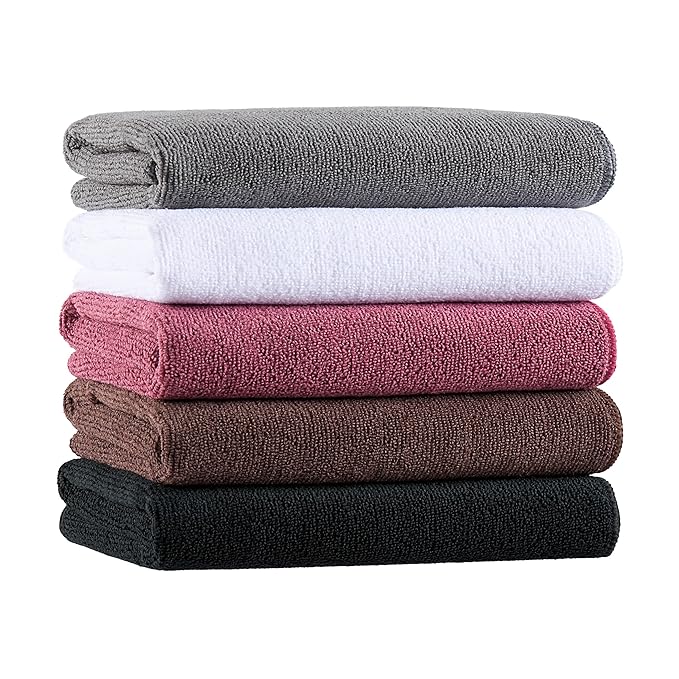 Arkwright Bleach Proof Salon Towels Bulk - Case of 144 - Ultra Soft, Gentle Microfiber, Highly Absorbent & Quick Dry Spa Facial Towel for Hair Stylist, Nail Shop, and Esthetician, 16 x 27 in, Black