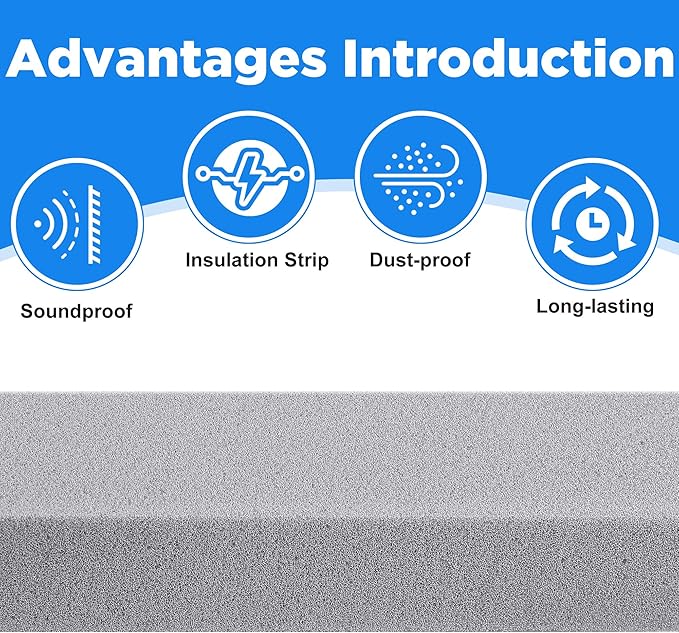 moonoom 4 Pcs Foam Air Conditioner Weatherseal Tape-1''x1''6.5ft Air Conditioner Foam Tape-Non-Adhesive Foam Seal Strip with Glue Point for Air Conditioner Door Window Seal