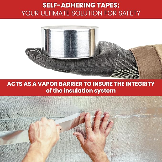 GGR Supplies AF-20R Professional/Industrial Grade High Temperature Heat Shield Resistant Aluminum Foil Tape Ideal for HVAC, Air Ducts Repair (3.6Mil): 6 in. Wide x 50 yds.