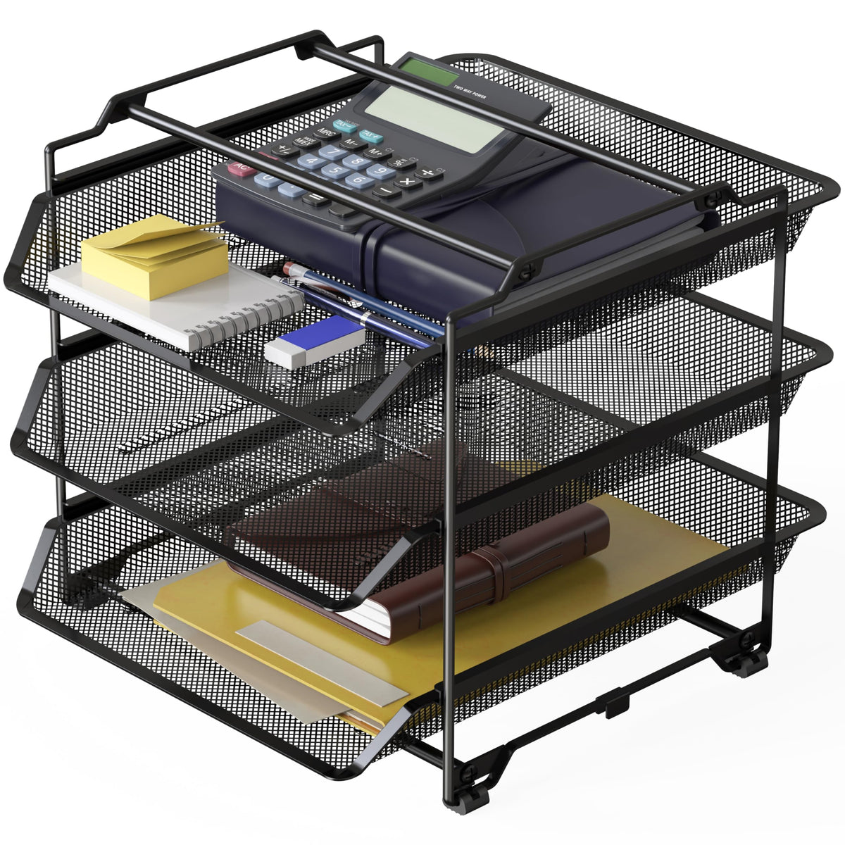 Deco Brothers Stackable Sliding Letter Tray Paper Organizer, 3 - Image 1