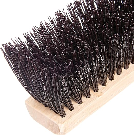 SPARTA Flo-Pac Plastic Floor Sweep, Crimped Sweep with Brace 24" for Cleaning, 24 Inches, Maroon, (Pack of 12)