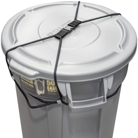 Encased Trash Can Lock for Animals/Raccoons, Nylon Bungee Cord - Image 1