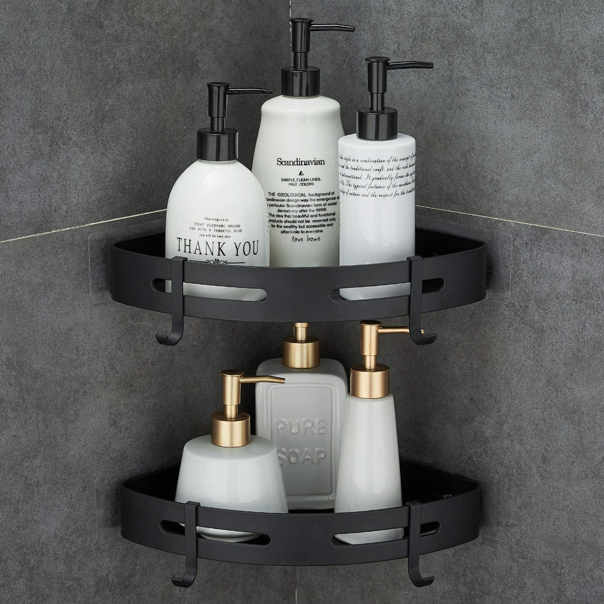 Adhesive Corner Shelf Bathroom Shower Caddy Organize | All Products - Image 1