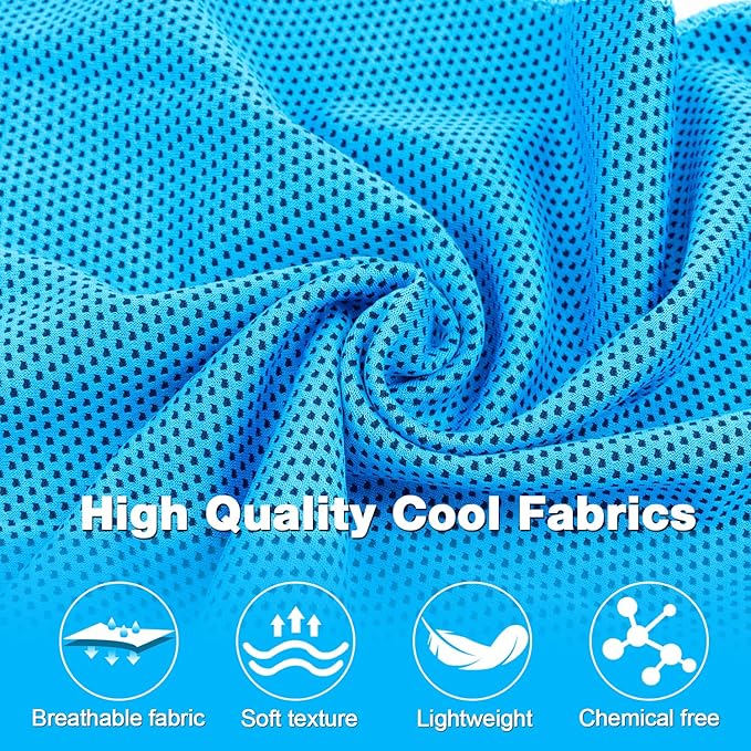 MENOLY 50 Pack Cooling Towels, Cooling Towels for Neck and Face, Sweat Microfiber Towel Soft Breathable Towel for Gym, Yoga, Camping, Running, Fitness, Workout & More Activities