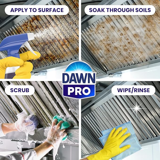 Dawn PRO Kitchen Surface Degreaser, Bulk Cleaning Spray for Oil and Grease Buildup in Commercial Kitchens, 32 fl oz (Case of 6)