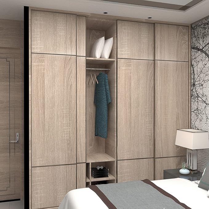 Light Wood Contact Paper Peel and Stick Oak Wood Wallpaper 23.6"x78.74" Brown Gray Textured Wood Grain Contact Paper for Countertops Kitchen Cabinets Waterproof Self Adhesive Furniture Wood Vinyl Wrap