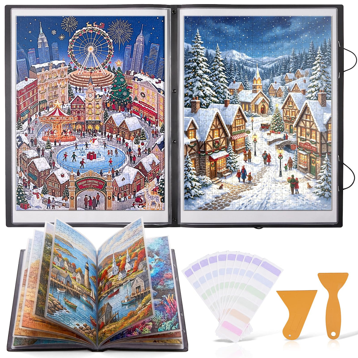 Nicpro Puzzle Storage Folder for 500-1000 Pieces Jigsaws - Image 1