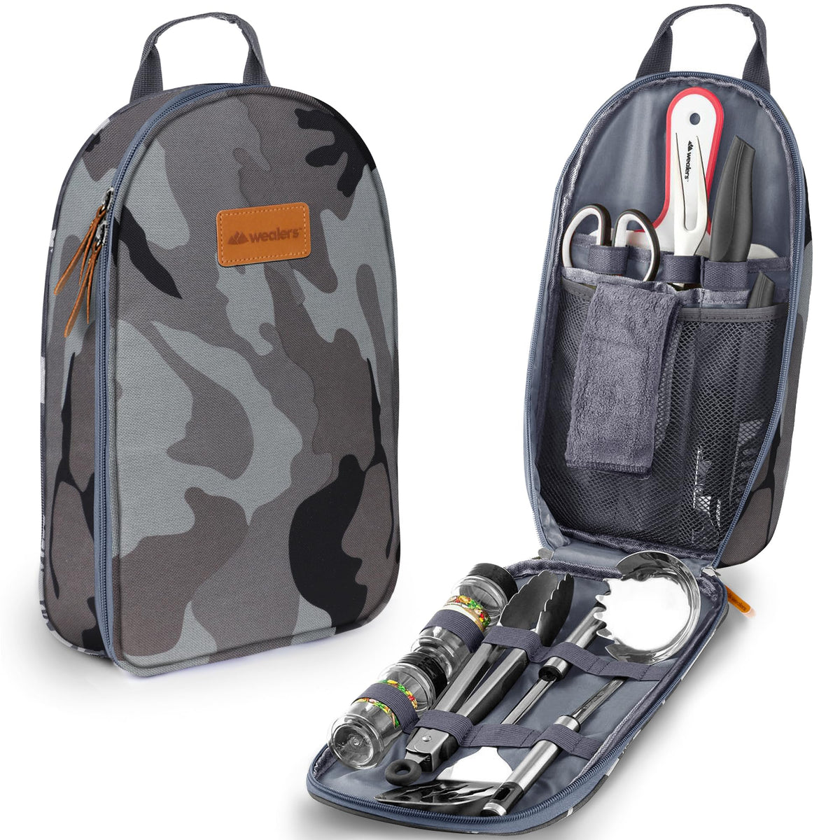 Wealers Camp Kitchen Cooking Utensil Set Travel Organizer - Image 1