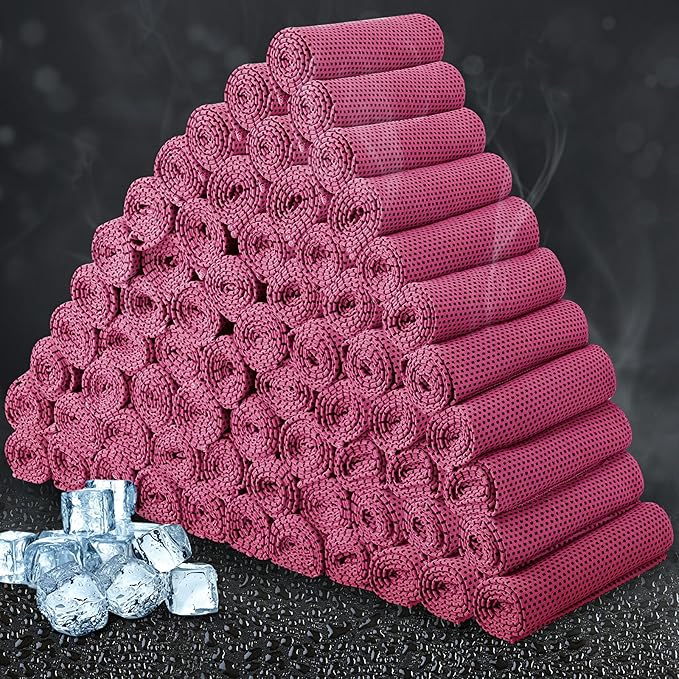Honoson Cooling Towel Bulk - Neck & Face Cool Chilly Towels Microfiber Breathable Sport Sweat Rag for Gym, Yoga, Travel, Camping, Running, Outdoor