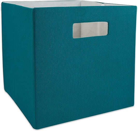 DII Poly-Cube Storage Collection Hard Sided, Collapsible Solid, Small, Teal