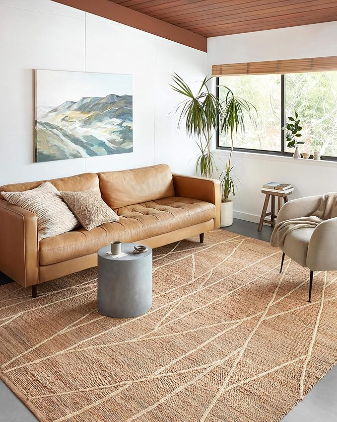 Loloi Bodhi Collection BOD-03 Natural/Ivory 7'-9" x 9'-9" Area Rug