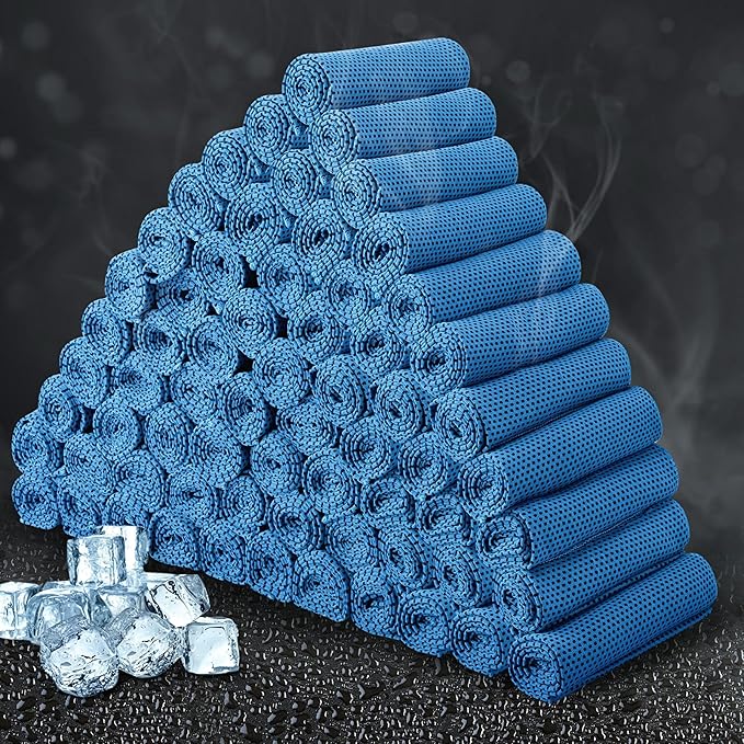 Honoson Cooling Towel Bulk - Neck & Face Cool Chilly Towels Microfiber Breathable Sport Sweat Rag for Gym, Yoga, Travel, Camping, Running, Outdoor