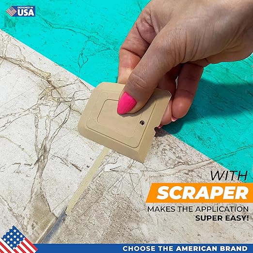 Pentausa Premixed Acrylic Sanded Tile Grout Repair Kit - Ready to Use Grout Renew Filler for Bathroom, Shower, & Kitchen Tile with Grout Removal Tool, Applicator & Sponge, (8.8 Oz - 250gr) (Beige)