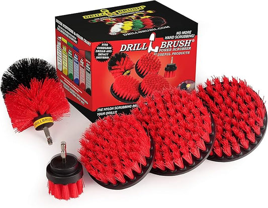 Outdoor Cleaning Supplies - Bird Bath Brush - Garden Statues Cleaning Kit - Outdoor Water Fountain Cleaning Brush - Headstone Restoration Brush Kit - Outdoor Granite Cleaner - Concrete Cleaning Brush