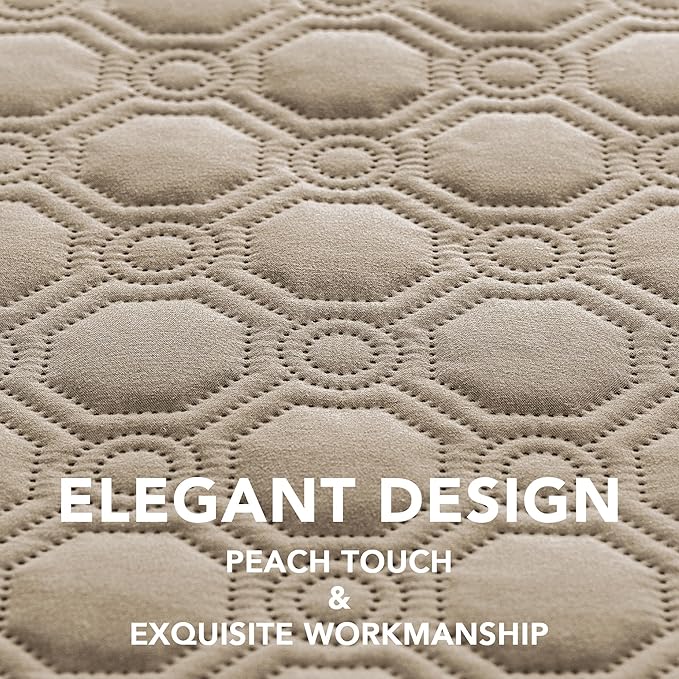 H.VERSAILTEX 100% Waterproof Couch Cover for Dogs Washable Triple Non-Slip Armchair Slipcover Thick Durable Sofa Protector with Storage Pocket (Chair, Taupe)