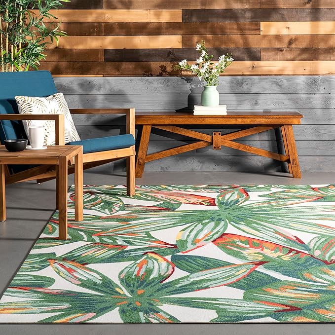 nuLOOM Contemporary Floral Lindsey Accent Rug, 4' Square, Multi